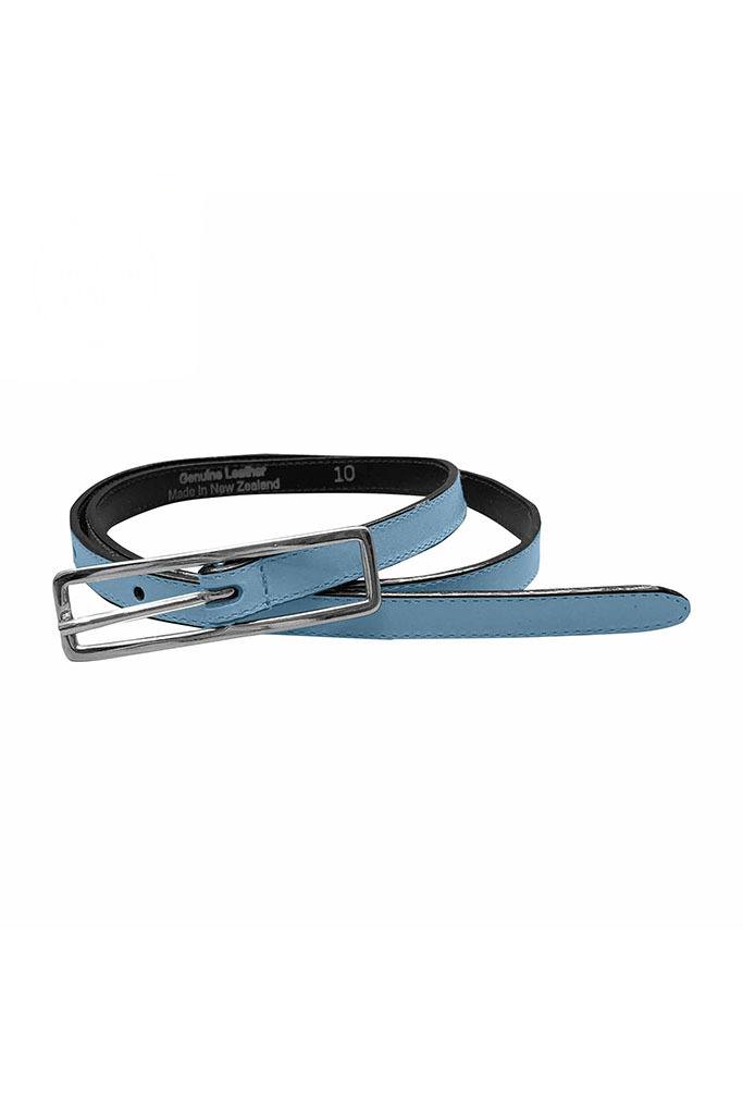 Women’s Slim Leather Belt - Blue