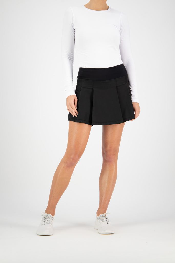 Womens Aspiring Pleat Skort Black-Pant Crop-RAW-6_JPEG