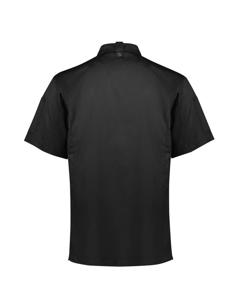 Mens Alfresco Short Sleeve Chef BLACK back